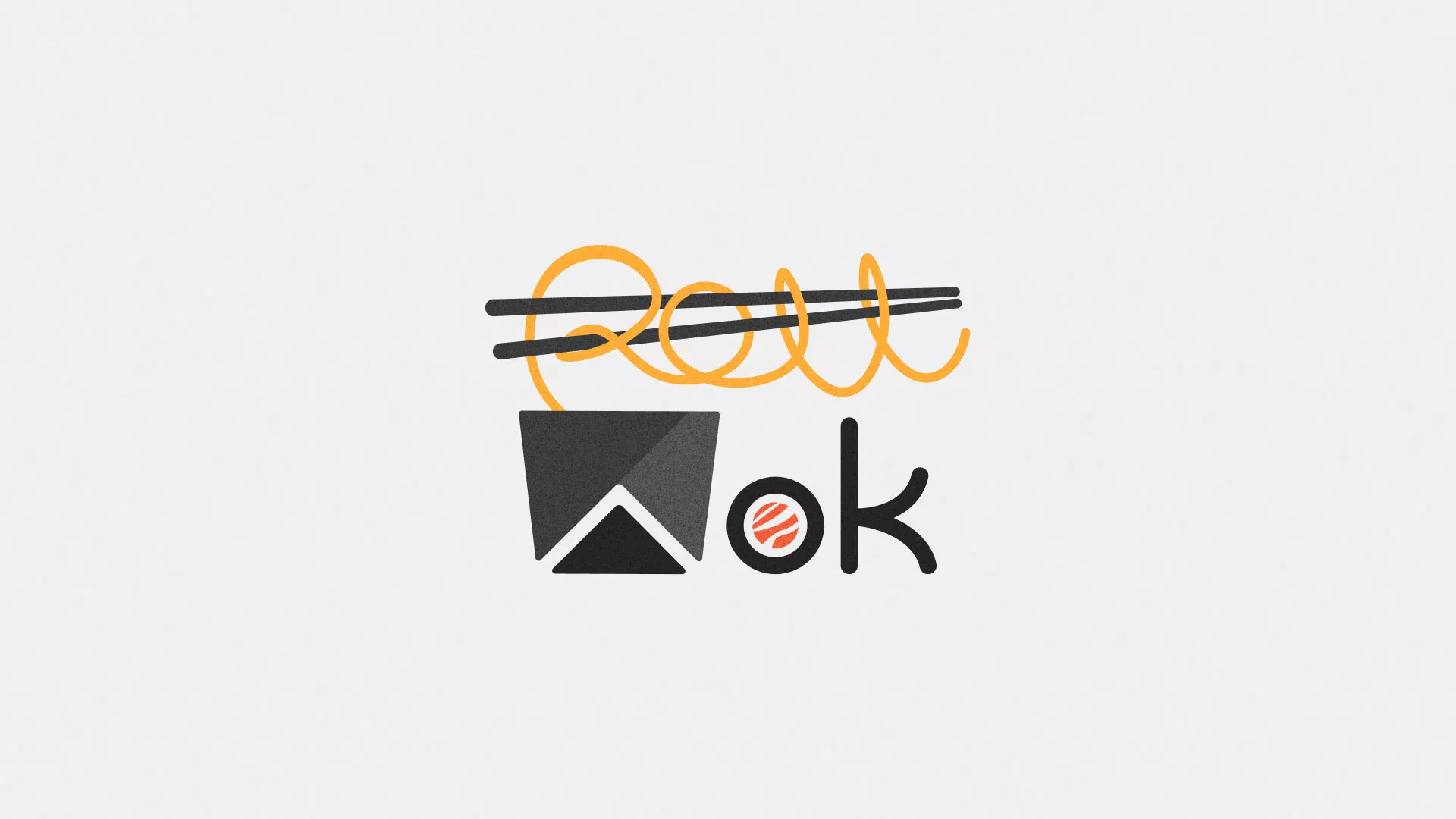 Разработка логотипа суши-бара «Roll Wok Club» в Дзержинском